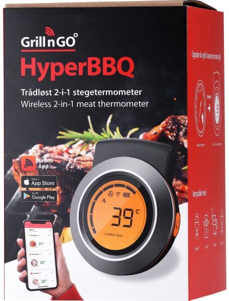 Grill'N'Go Hyperbbq Trådløst 2-I-1 Stegetermometer