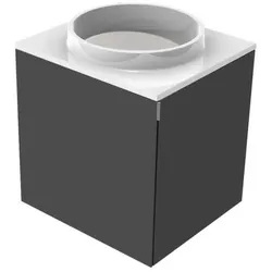 Emco Asis 958227514 Gäste-Waschtisch (Mineralguss), 450 mm Türgriff rechts, ohne Armaturenbohrung