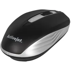 Activejet AMY-313 Maus Beidhändig RF Wireless Optisch 1200 DPI (Kabellos), Maus, Schwarz, Grau