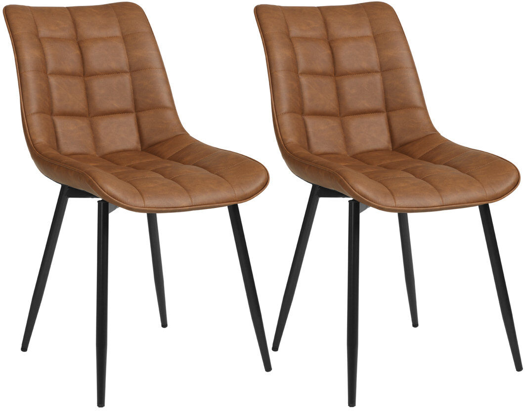 Corrigan Studio Vassar 46.5 cm H Faux Leather Side Chair Orange 85.5cm H X 46cm W X 40.5cm D