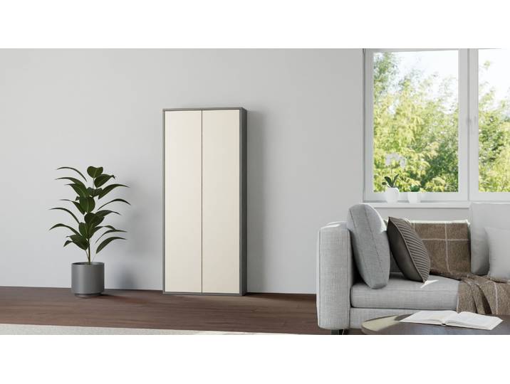 Adaptez le design de votre étagère haute sur mesure Mélaminé premium Gris basalte