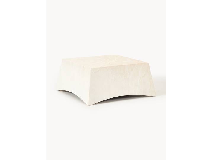 Table basse de jardin aspect travertin Mohi, larg. 80 cm
