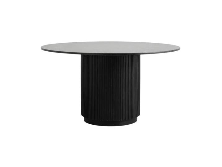 Furnlux Esstisch Erie Schwarz 140x140x76 cm, Holz, 140x76x140 cm, Esszimmer, Esstische