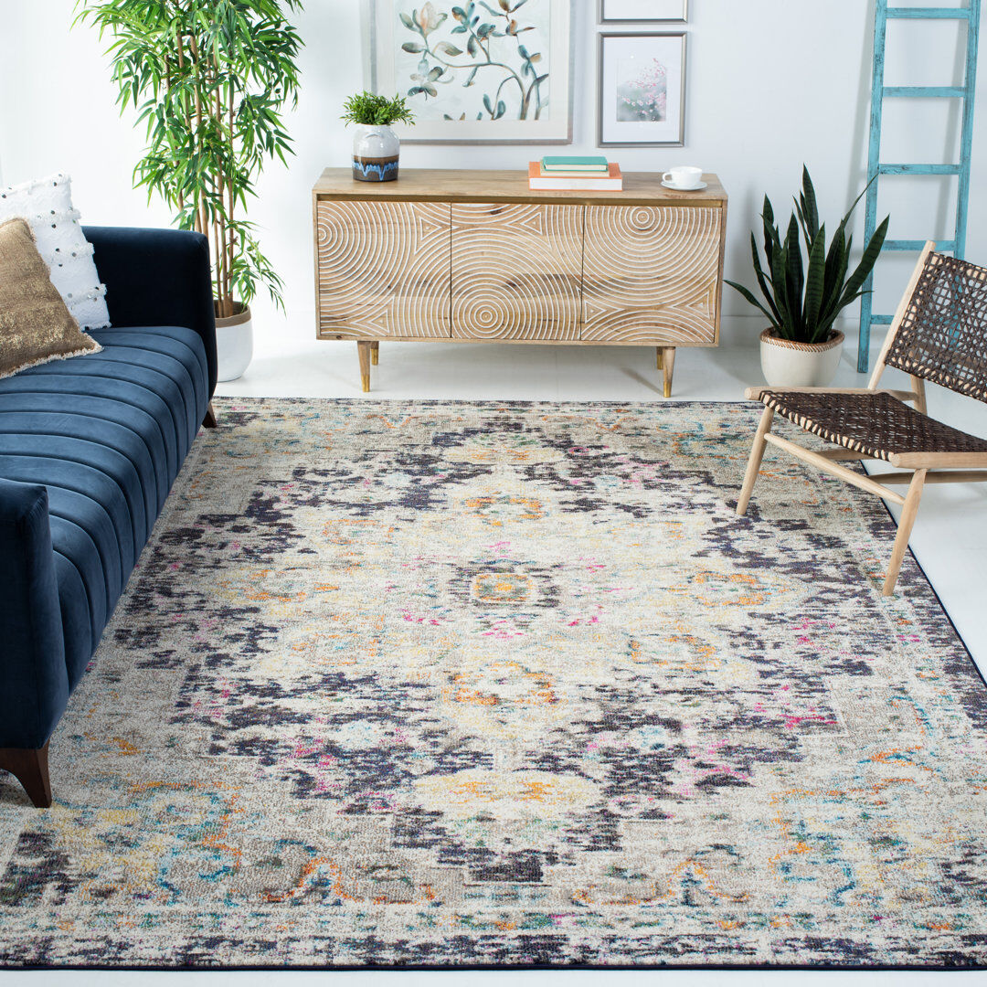 Bloomsbury Market Mascarenas Oriental Area Rug Cream Rectangle 244 x 305cm