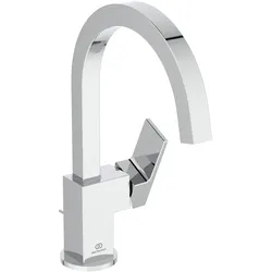 Ideal Standard Extra Waschtischarmatur, Auslaufhöhe 195mm, mit Metall-Ablaufgarnitur, BD504AA, Farbe: Chrom