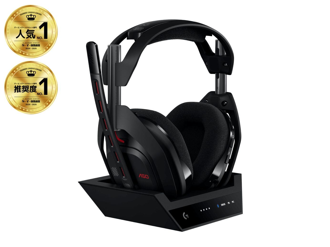 ASTRO Gaming A50 (5.Gen) Over Ear Bluetooth Kopfhörer kabellos 24 h Laufzeit USB Type-C / USB Type-A (Schwarz) 939-002224