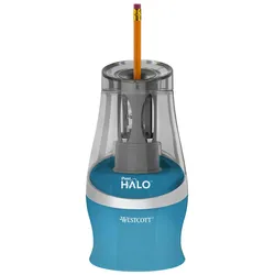 WESTCOTT elektrischer Anspitzer blau/transparent