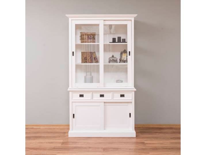 Schmaler Schiebetürenschrank Landhausstil, Massivholz/MDF