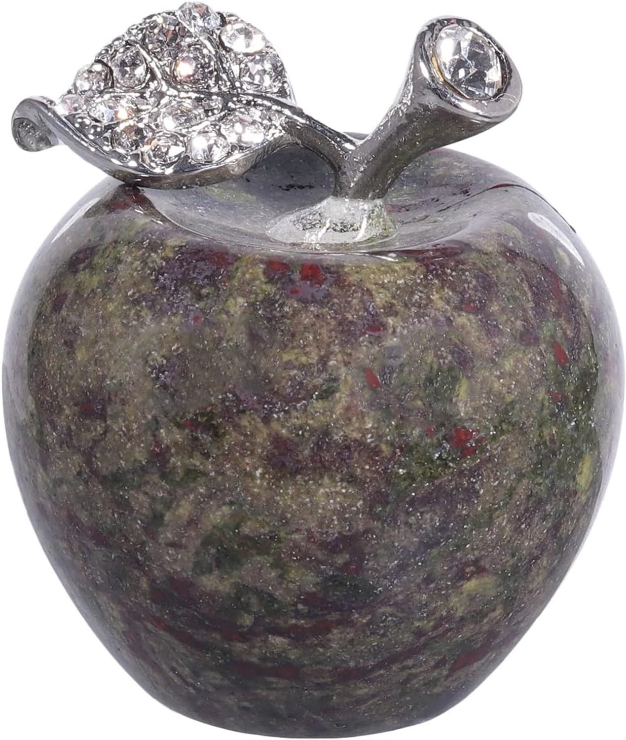 Vemera Drakenbloedsteen Appel Beeldje - Decoratief Kristal Figuur - 3 cm