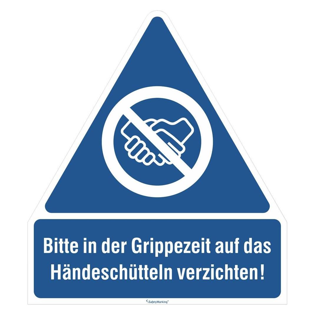 Wolk Gebotsschild Hygiene und Abstand Folie selbstklebend 1 St. (21.1456)
