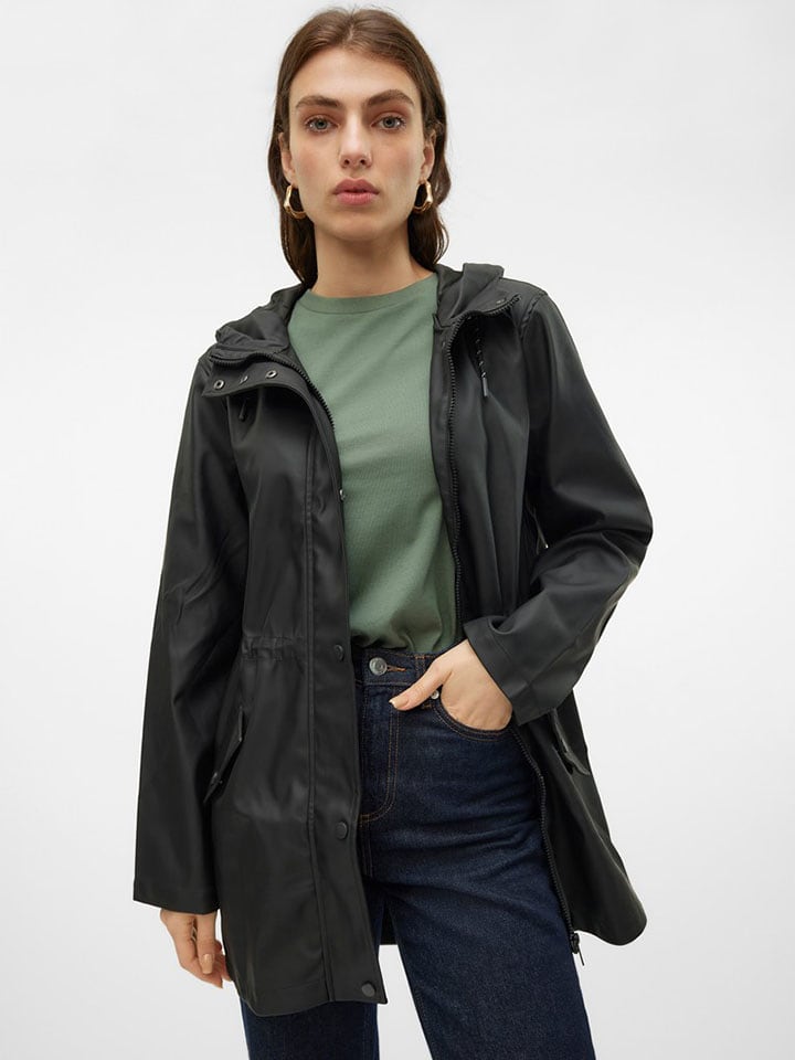 Vero Moda Regenmantel in Schwarz - S