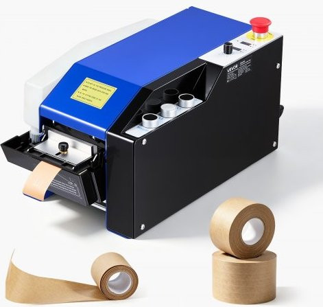 VEVOR watergeactiveerde tapedispenser, automatische tapesnijder voor natte tape, blauw