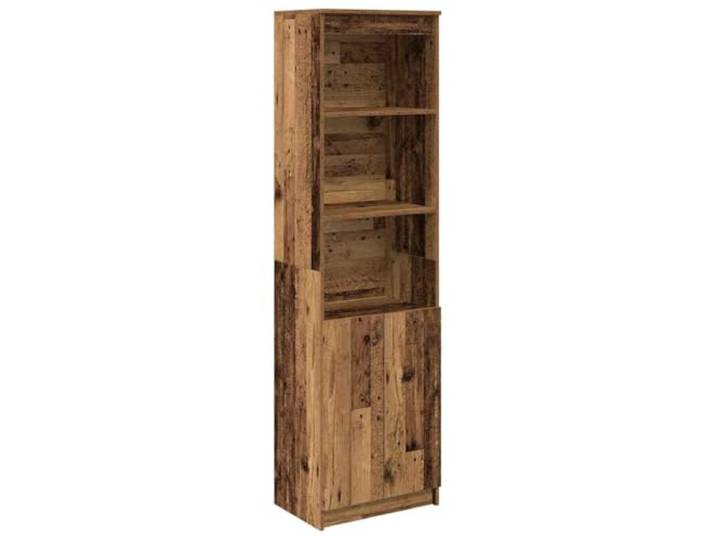 GFMGUEMV Highboard Altholz-Optik 50x35x180 cm aus Holzwerkstoff mit Tür Stabiler Holzwerkstoff, glatte Oberfläche, pflegeleicht, vielseitig als Küchen- oder Badschrank nutzbar