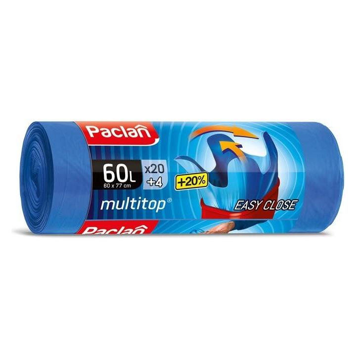Paclan Bin Bags Multitop 60l 24pcs Hdpe (24x, 60 l) (04134412)