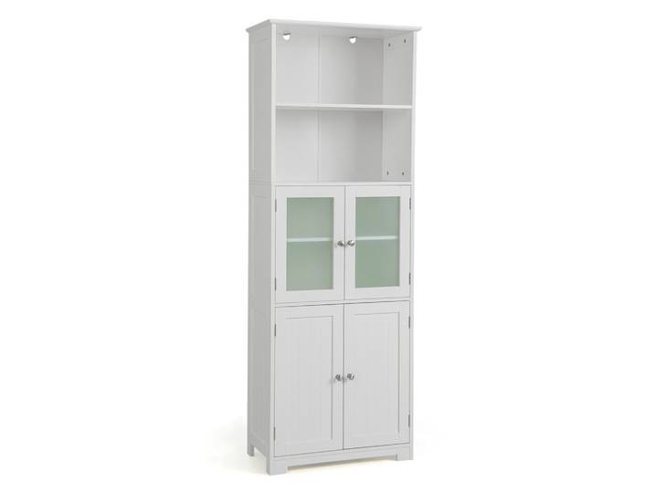 BADSCHRANK mit Glastüren Weiß