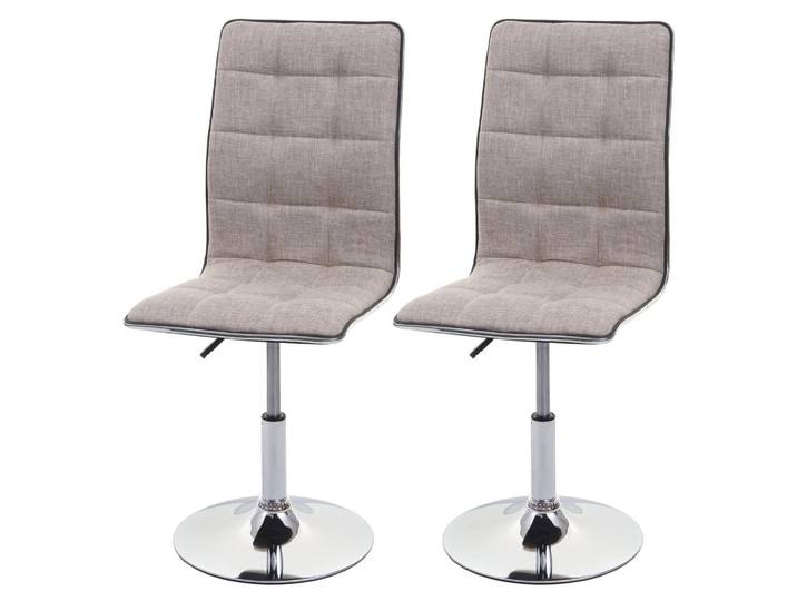 Jamb Esszimmerstuhl Beige, Grau 2er-Set, Textil, 43x103x54 cm, Esszimmer, Stuhl