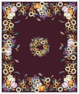 Laural Home Fall Feathers Tablecloth