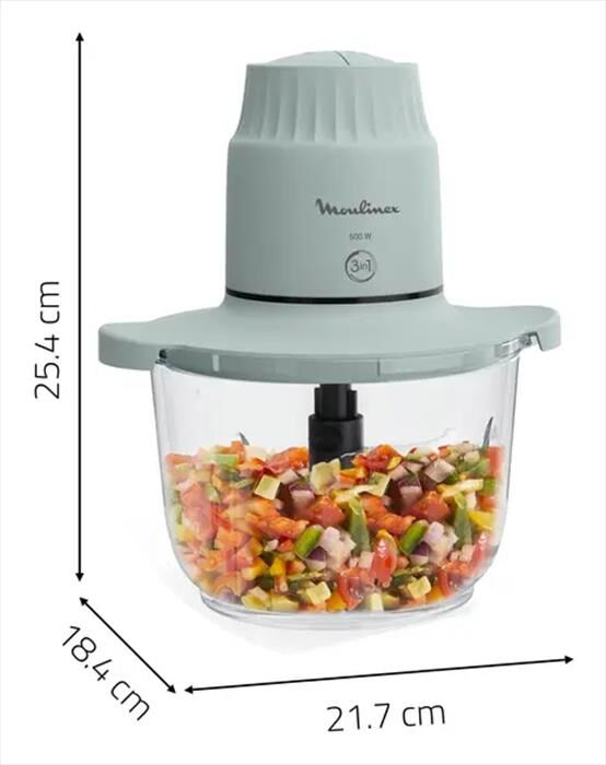 Moulinex Choppeo Tritatutto Con Recipiente In Vetro-nd