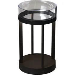Konstsmide LED USB-Laterne Chieti, schwarz, dimmbar, mit Glasdek (7821-750)