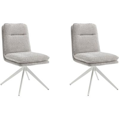 Esszimmerstuhl HOME AFFAIRE "Valencia", grau (grau, weiß, grau), H:92cm T:68cm, Metall, Stühle, Esszimmerstuhl, verschiedene Gestelle in Holz oder Metall