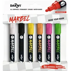Marbel, Marker, Acrylmarker (6x)