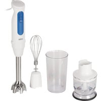 Stabmixer MultiQuick 3 MQ30202M weiß/blau, 900 Watt, mit Zerkleinerer und Schneebesen
