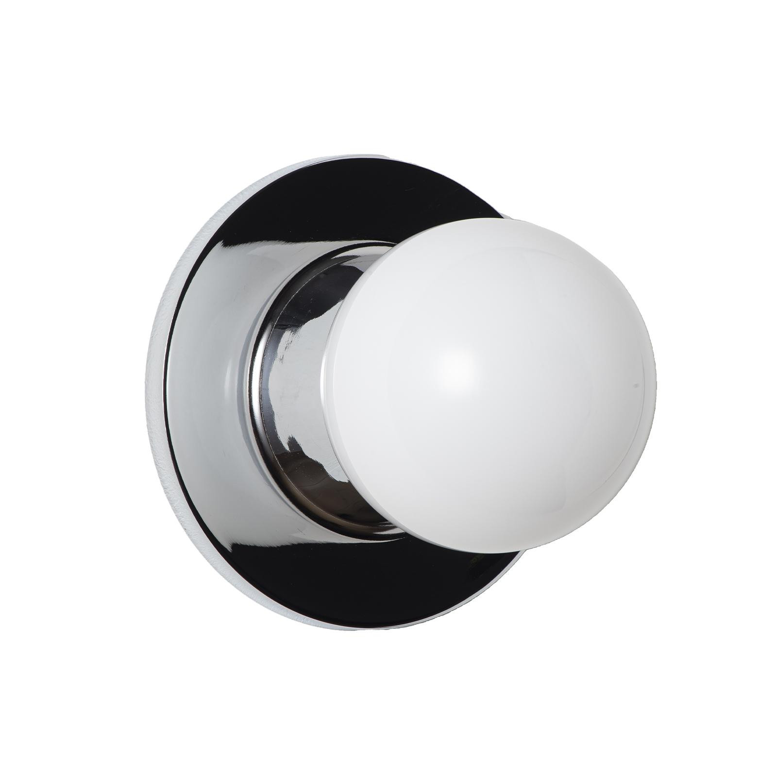Alpinaluz ATOMO Wandlamp met opalen glazen bol, Chroom, LED