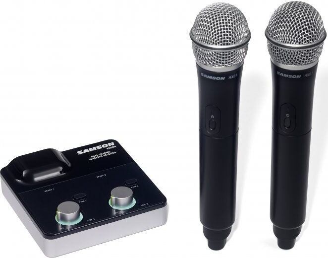 Samson XPD2m Funksystem mit Q6 Mikrofon und HXD1 Sender, 2,4 GHz, 30m Reichweite, 20h Akkulaufzeit