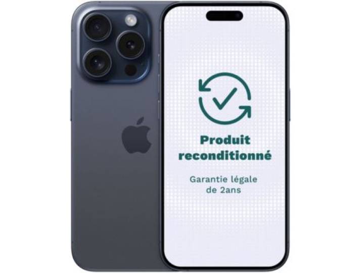 Apple - Smartphone Iphone 15 Protitbleu 256go Batterieneuve