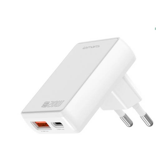 4Smarts USB Ladegerät 20W USB-A, USB-C USB PD Weiß Innenbereich GaN, USB Power Delivery (USB-PD)