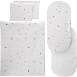 Lorelli, Kinderbettwäsche, Kinderwagen-Bettwäscheset 5-tlg. (78 x 62 cm, 35 x 25 cm)