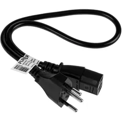 4x Furber C13 - T12 (0.50 m), Stromkabel, Schwarz