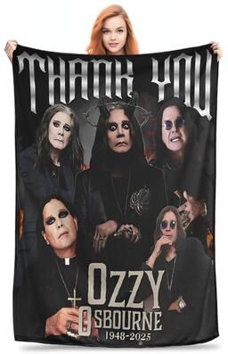 Shop Station Ozzy Osbourne Blanket Soft Plush Fleece Rock Music Throw Blanket For Sofa, Couch & Bed b 29.53 39.37 In