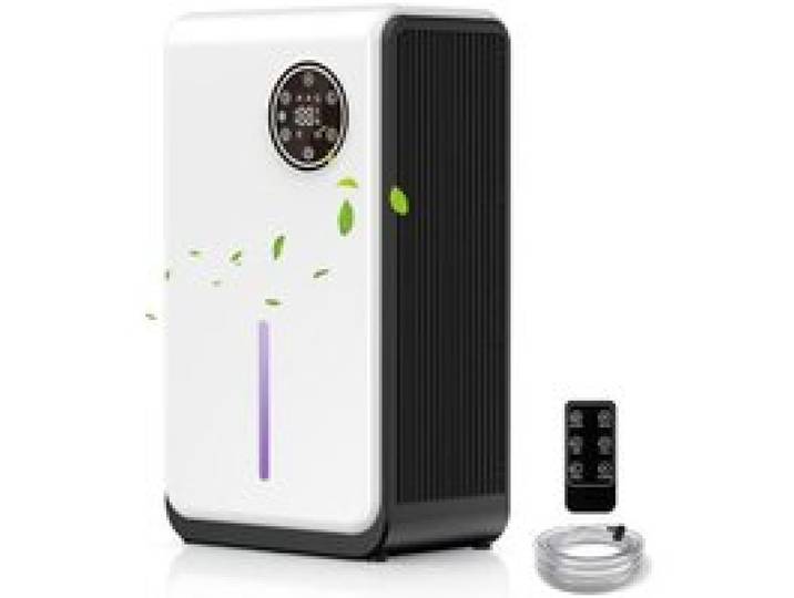 Deshumidificateur d Air Electrique 2L pour Chambre Salle de bain et Bureau - Plastique Abs - Blanc