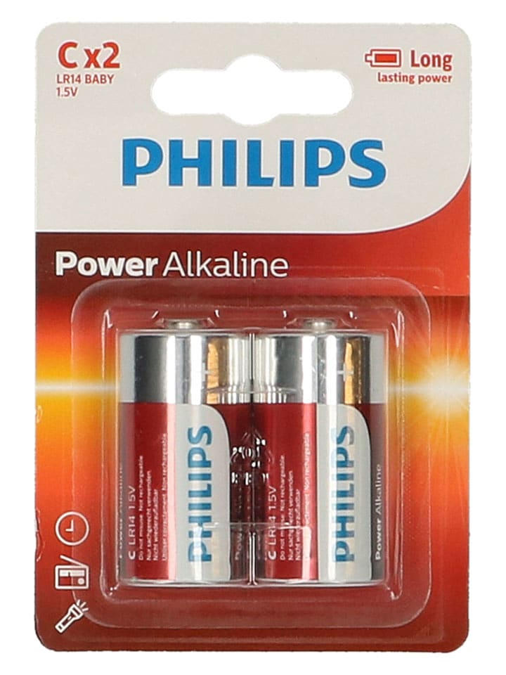Philips Batterien LR14 - 2 Stück - onesize