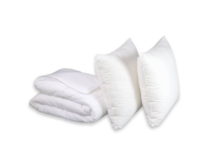 Pack duvet couette chaude + oreiller -50% duvet de canard 200x200 cm