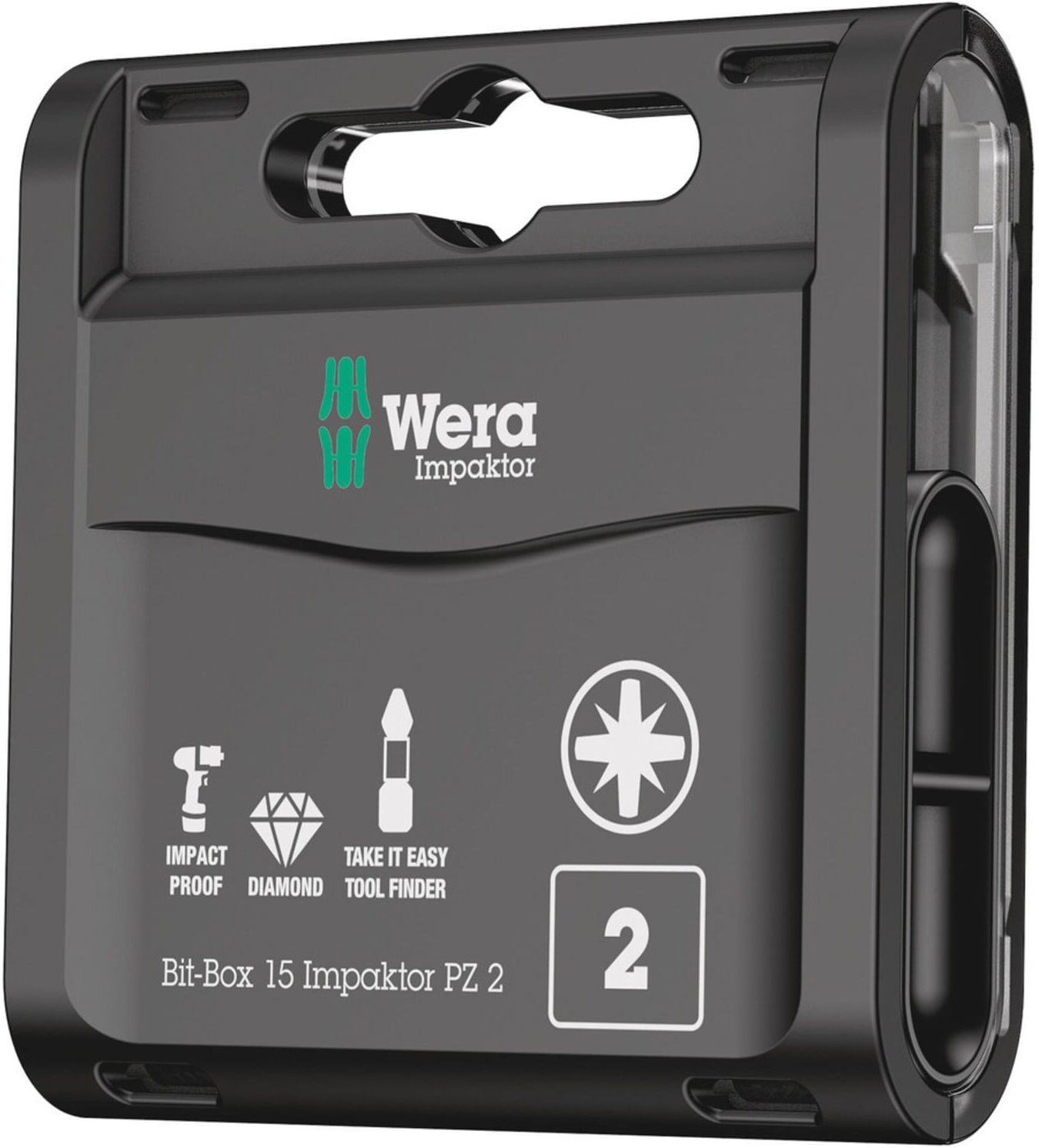 Wera Bit-Box 15 Impaktor PZ, PZ 2 x 25 mm, 15-teilig (05057763001)