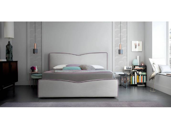 Xlmoebel Polsterbett Designer Doppelbett 200x200cm aus Leder und Stoff modern (Doppelbett, Designer Doppelbett 200x200cm), Made in Europa