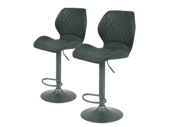 Barstuhl Ripley 2er-Set 50 x 96 x 51cm Vintage Grau