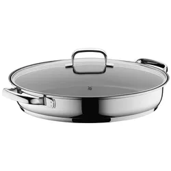 WMF Gourmet-/Fischpfanne mit Glasdeckel, oval, 38 x 26 cm