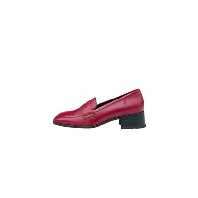 Slipper LLOYD "MIRA 245", Damen, Gr. 4,5, rot, Leder, unifarben, Schuhe Slipper, mit klassischem Design
