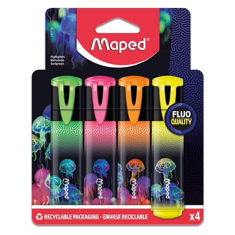 Maped Deepsea Paradise Textmarker farbsortiert, 4 St. (4x) (740710)