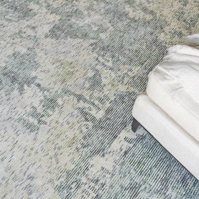 EXQUISITE RUGS Mineral Hand-loomed Wool/Bamboo Silk Green Area Rug.