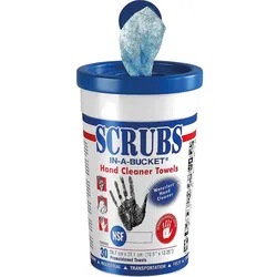 Handreinigungstücher SCRUBS, Behälter mit 30 Tüchern