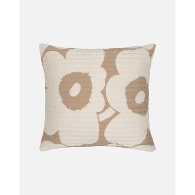 Dekokissen MARIMEKKO "UNIKKO", beige (natur, bedruckt), B:60cm L:60cm, Baumwolle, Polyester, Dekokissen_Sitzkissen_Kissenhüllen, Leinen, cremeweiß, 60x60 cm