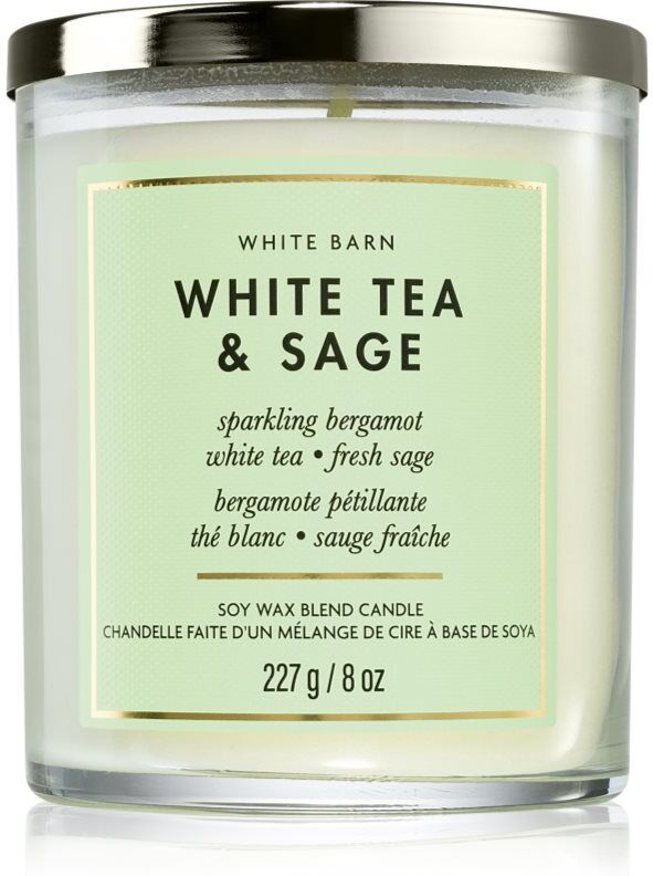 Bath & Body Works White Tea & Sage bougie parfumée 227 g