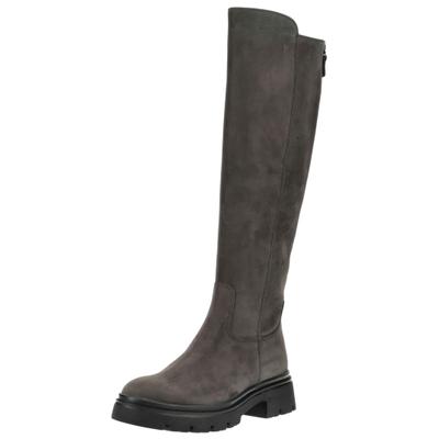 Stiefel GABOR "Gabor Stiefel Nubukleder", Damen, Gr. 37,5, Textil, grau (dunkelgrau), Nubukleder, Schuhe Stiefel