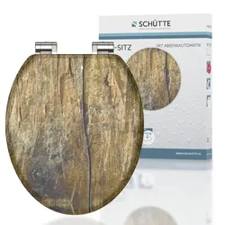 Schütte MDF WC Sitz SOLID WOOD, Toilettendeckel mit Absenkautomatik Motiv