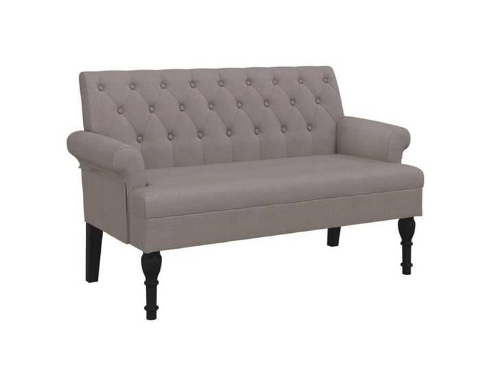 Les Soldes  Banc avec dossier（2 places) - CLOUD - Sofa double - taupe 120x62x75 5 cm tissu J7729