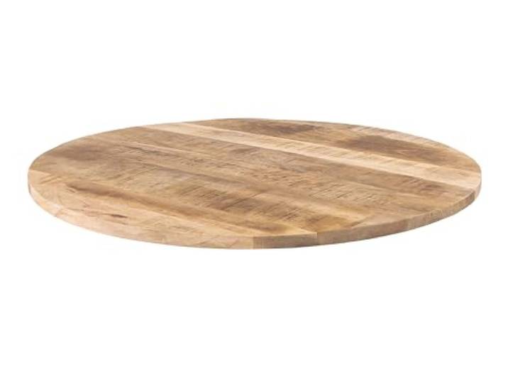 SAM Runde Holzplatte Emilio 80x80 cm Mango rough gerade Kante Akazienholz massiv, pflegeleichte DIY-Tischplatte, geeignet für Esstische